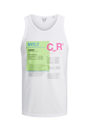 تانك توب رجالي أبيض JCOFIX White من جاك آند جونز.