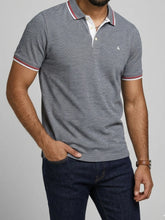 Men's 100% Cotton Polo T-Shirt Short Sleeve - Grisaille (Dark Grey) | Jack & Jones