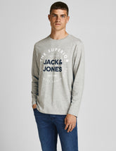 تي شيرت JJHERRO - رمادي فاتح مختلط