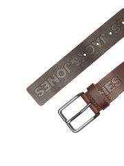 تفاصيل إبزيم حزام رجالي جلد بني جاك جونز – JACJONES LOGO LEATHER BELT