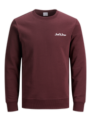 سويت شيرت رجالي بأكمام طويلة من جاك آند جونز بلون كاتوابا غريب بتصميم كلاسيكي مريح