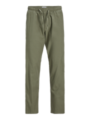 بنطال رياضي رجالي بلون زيتوني باهت من الأمام