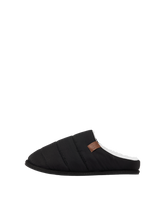 شبشب منزلي رجالي مبطن بلون فحمي جانبي