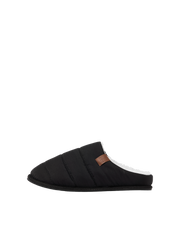 شبشب منزلي رجالي مبطن بلون فحمي جانبي