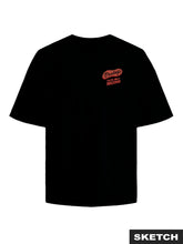 تيشيرت رجالي أسود بطبعة شبابية من الأمام