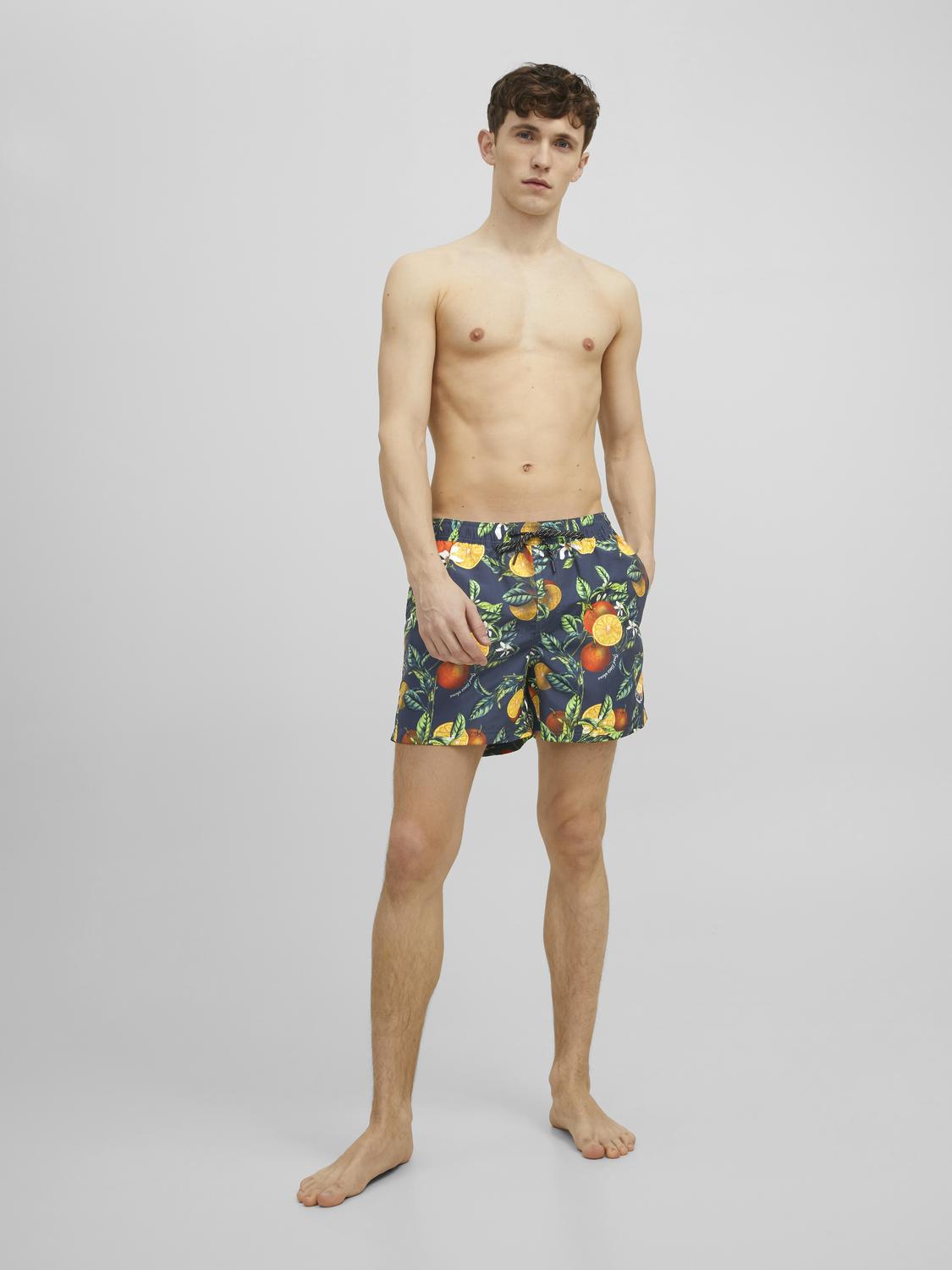 شورت سباحة رجالي مورد بألوان زاهية