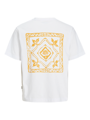 صورة خلفية توضح طباعة Bandana الفنية الصفراء