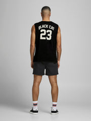 إطلالة خلفية لتانك توب رجالي أسود JCOLEGENDS Black.