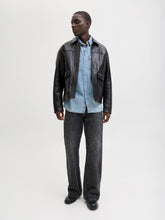 قميص جينز رجالي أزرق