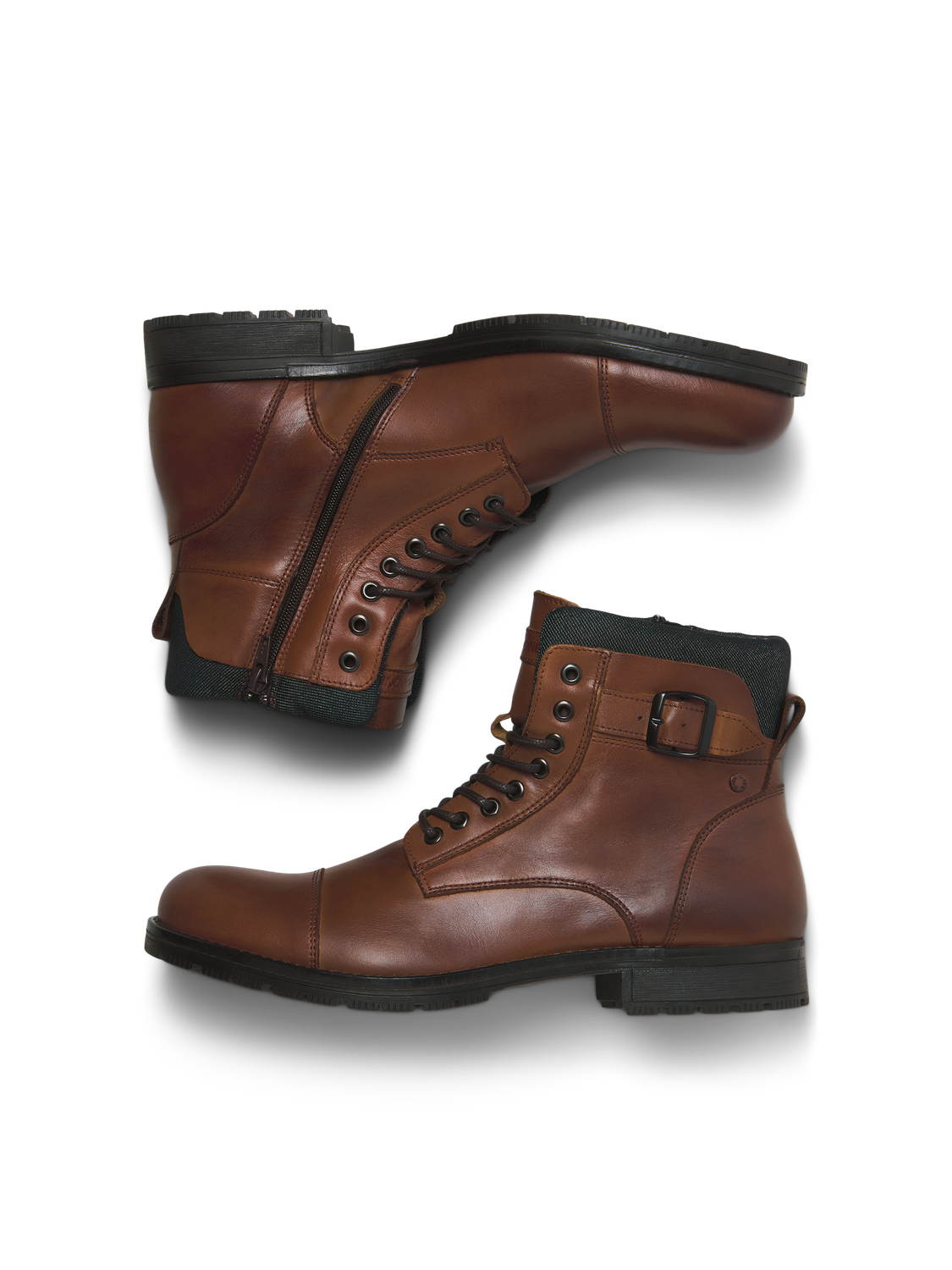 هاف بوت رجالي كلاسيك "JFWALBANY Boots" من الجلد البني بتصميم عصري أنيق