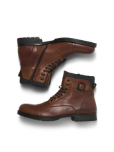 هاف بوت رجالي كلاسيك "JFWALBANY Boots" من الجلد البني بتصميم عصري أنيق