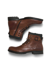 هاف بوت رجالي كلاسيك "JFWALBANY Boots" من الجلد البني بتصميم عصري أنيق