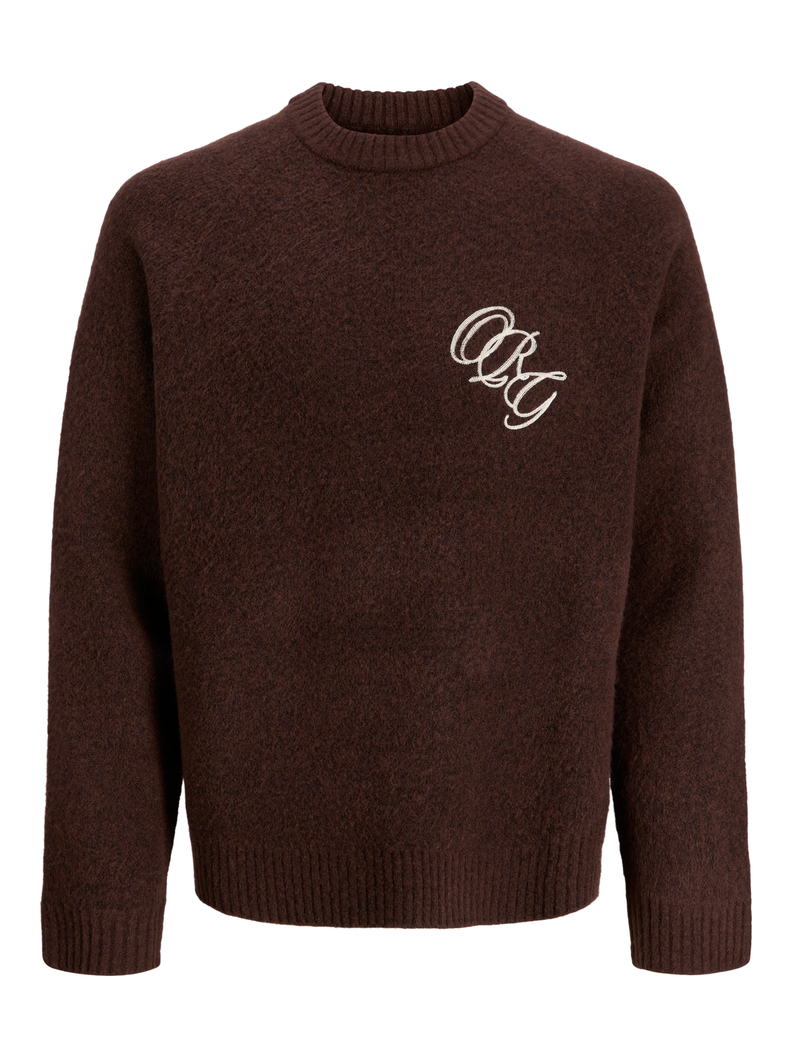 بلوفر JORBEDFORD لون أحمر داكن من جاك آند جونز السعودية