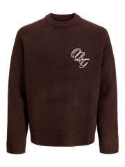 بلوفر JORBEDFORD لون أحمر داكن من جاك آند جونز السعودية