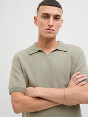 تيشيرت رجالي قطن بياقة سبليت – جانب أمامي