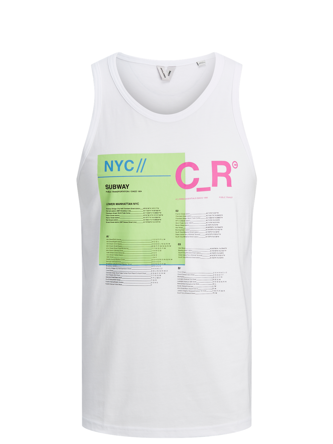 تانك توب رجالي أبيض JCOFIX White من جاك آند جونز.