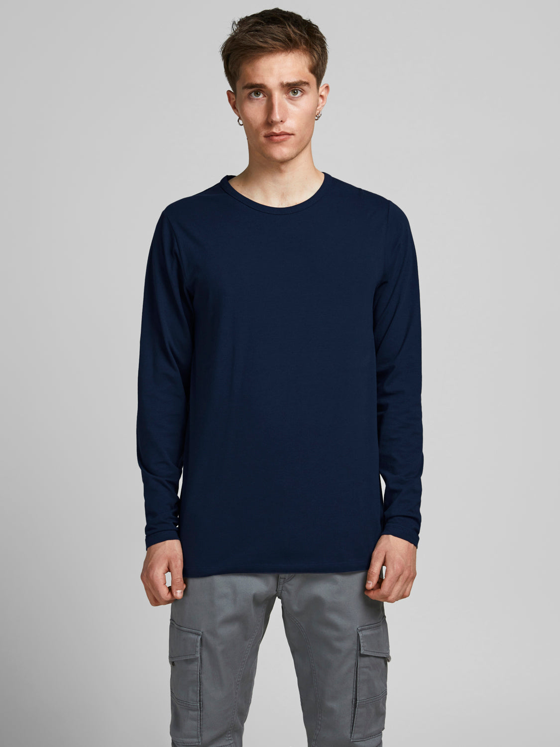 JJEBASIC T-Shirt - NAVY BLUE