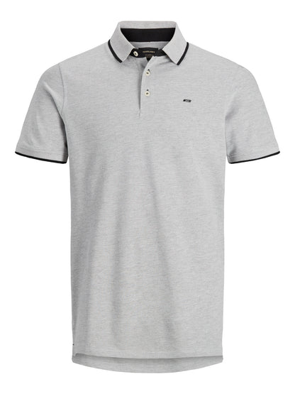 JJEPAULOS Polo Shirt - Light Grey Melange