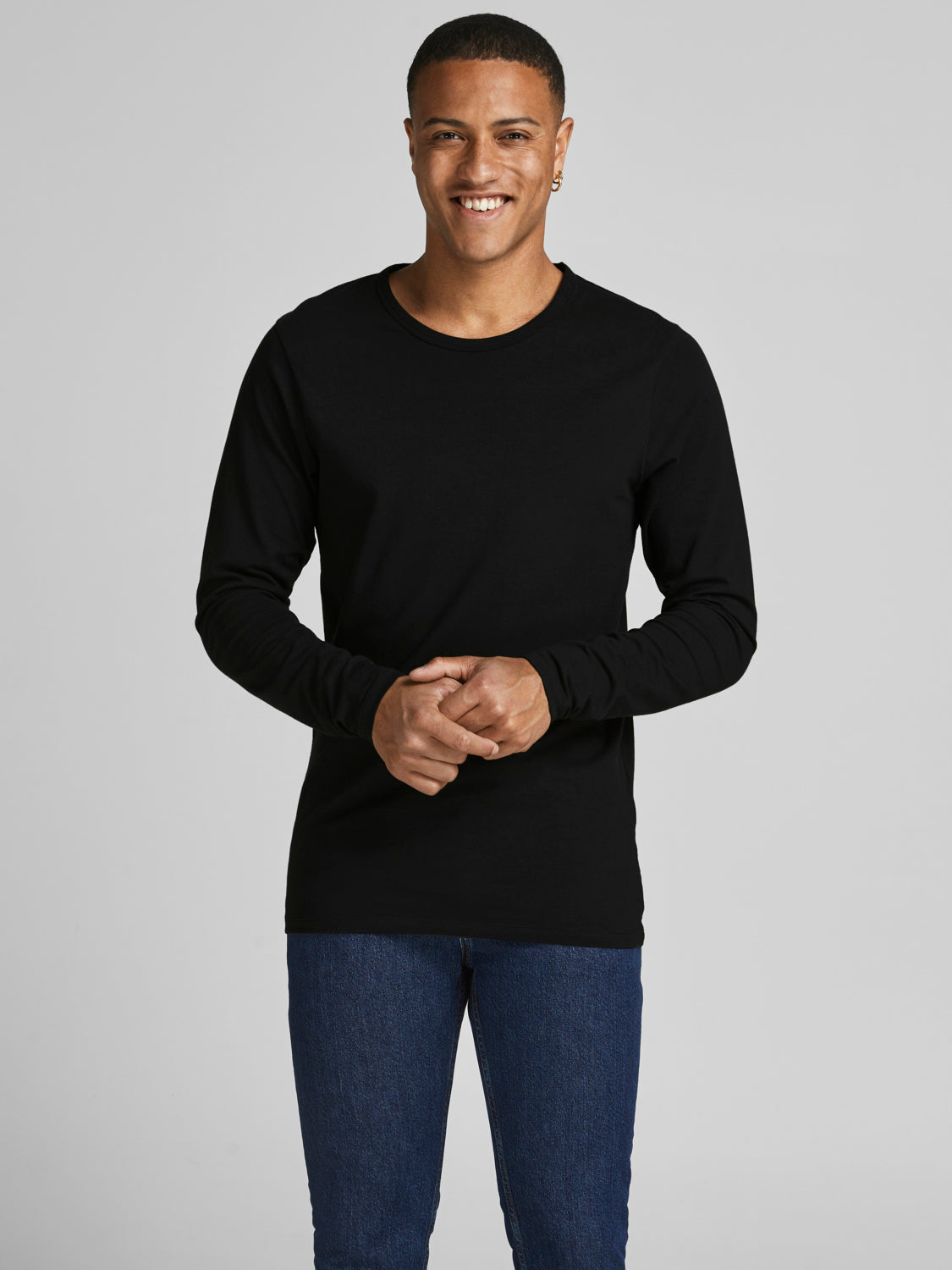 JJEBASIC T-Shirt - BLACK