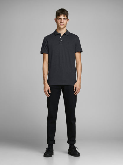 JJEPAULOS Polo Shirt - Dark Grey Melange