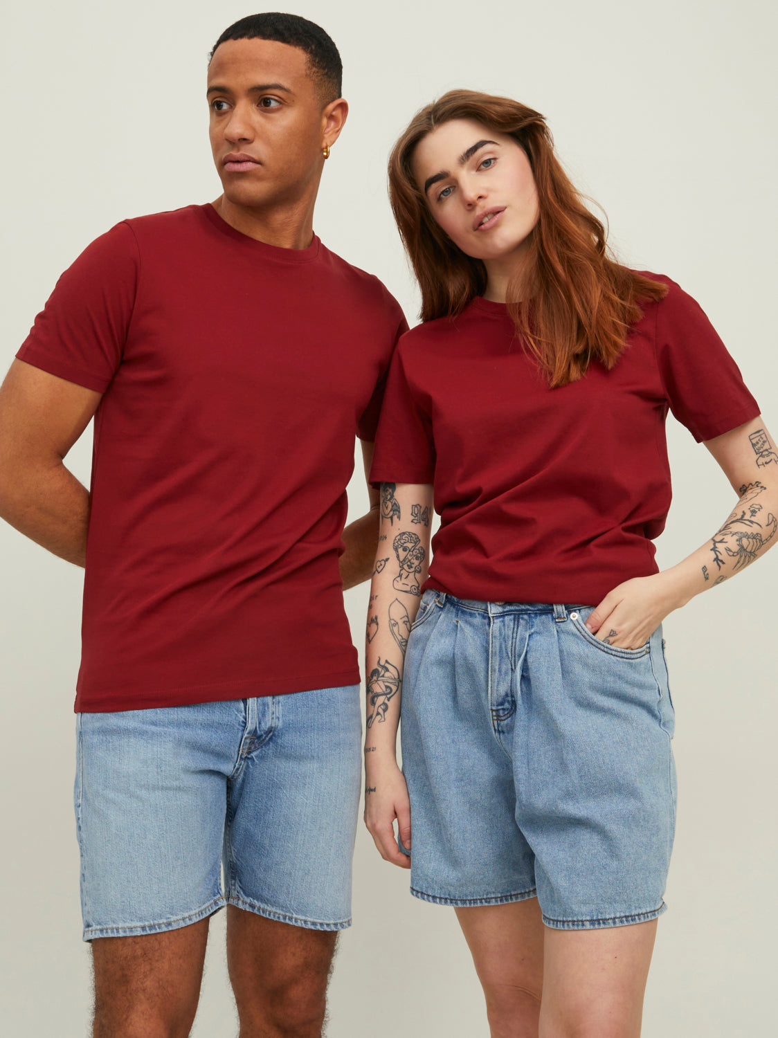 JJEORGANIC T-Shirt - Red Dahlia