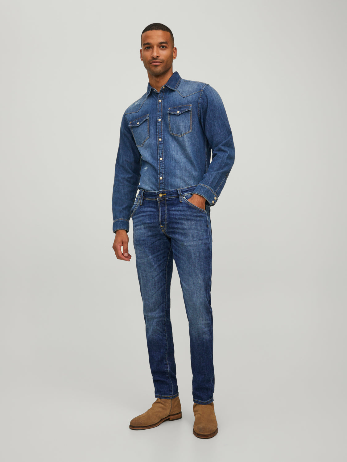 JJIGLENN Jeans - Blue Denim