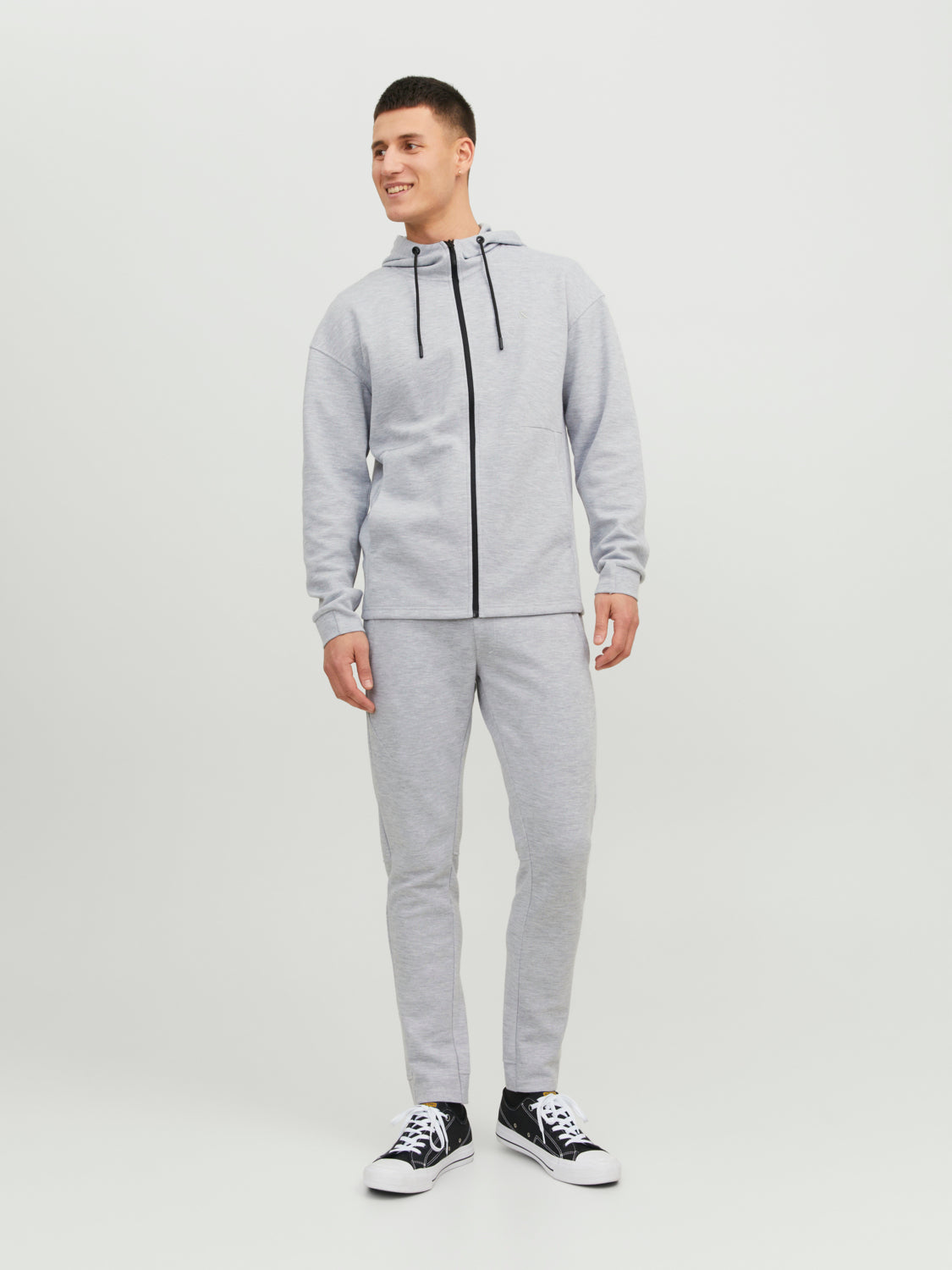 JJEJAX Sweat - Light Grey Melange