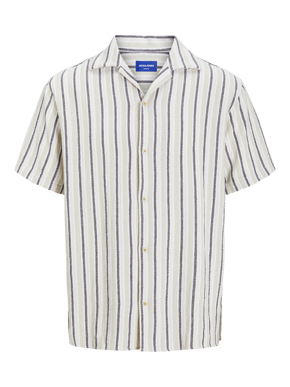 قميص رجالي قطن نص كم مقلم بلون "Celadon Tint" من جاك آند جونز