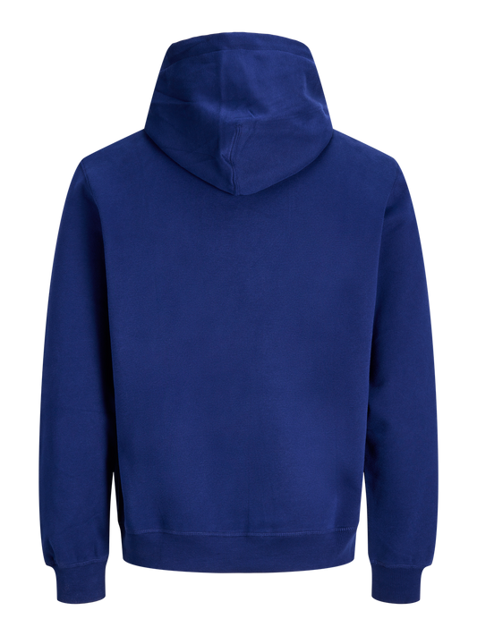 Blue hoodie on a white background