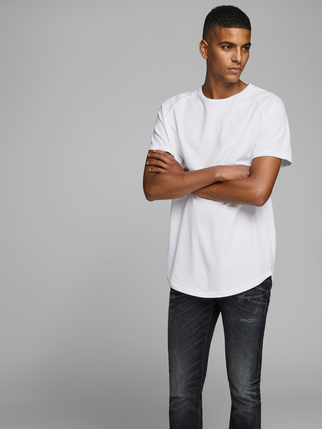 JJECURVED T-Shirt - White