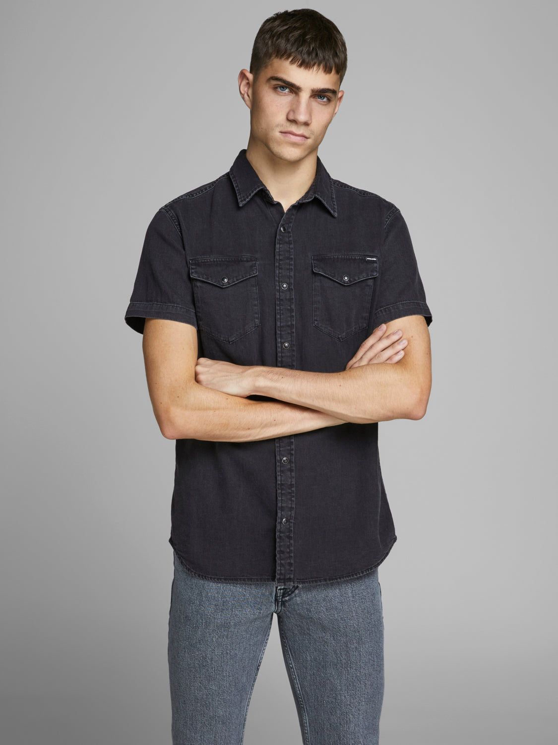 JJESHERIDAN Shirts - Black Denim