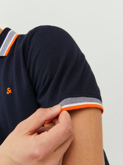 JJEPAULOS Polo Shirt - Black Navy