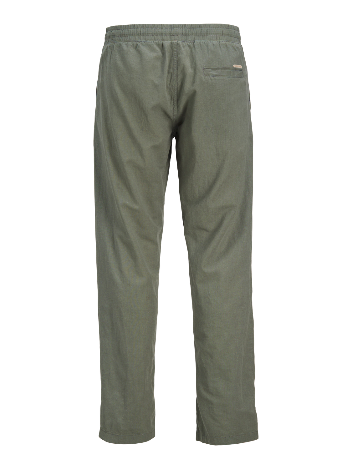 بنطلون رجالي صيفي جوجر – كتان وقطن بلون زيتوني أنيق