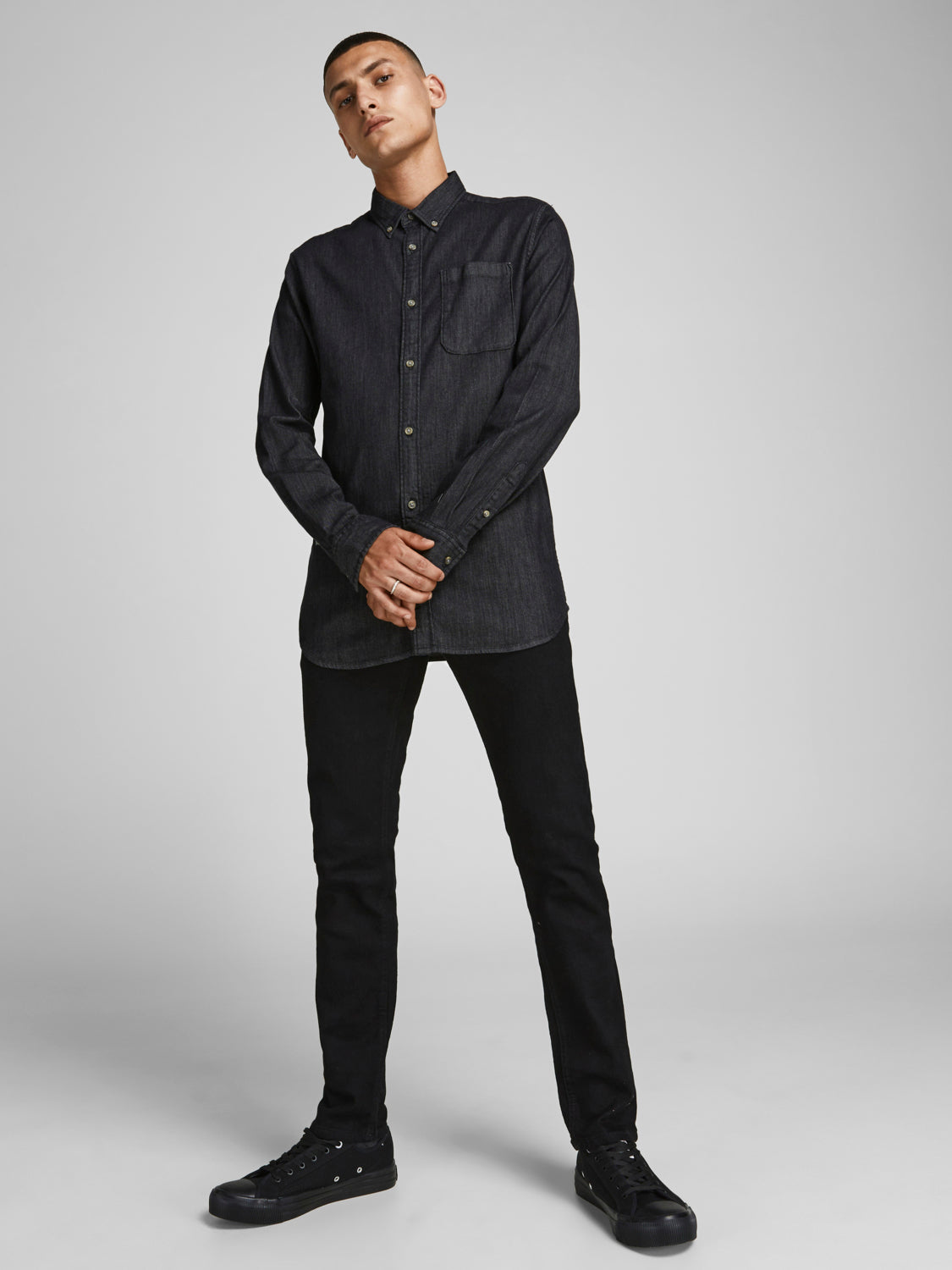 JPRBLAPERFECT Shirts - Black Denim