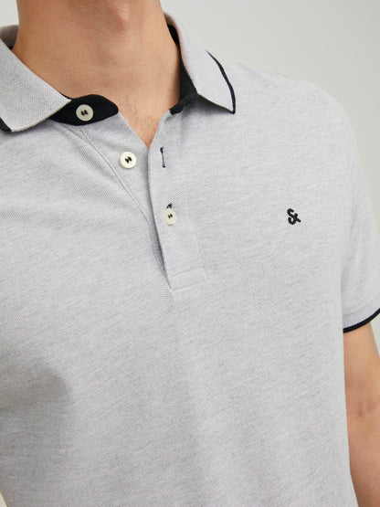 JJEPAULOS Polo Shirt - Light Grey Melange