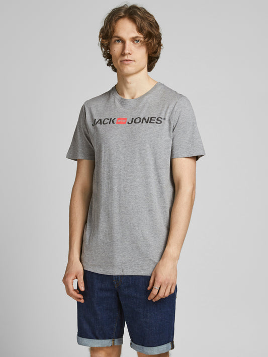 JJECORP T-Shirt - Light Grey Melange