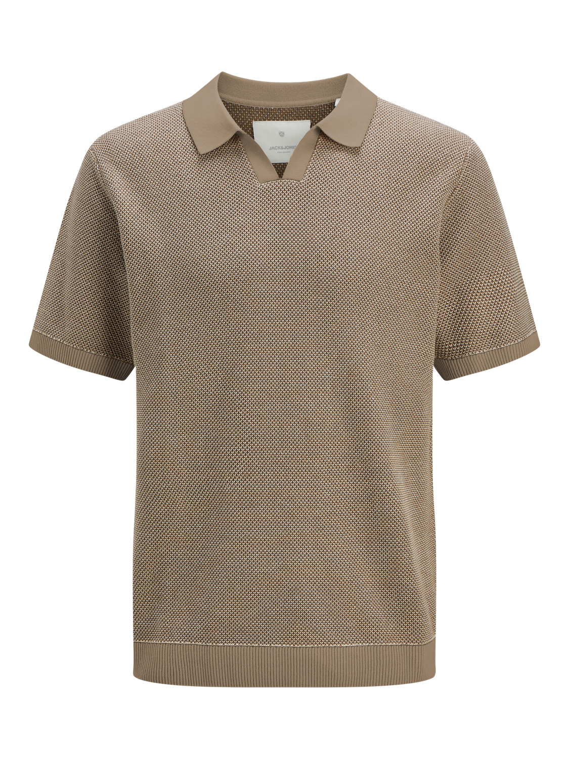 تيشيرت بولو رجالي محيك بلون رملي غامق