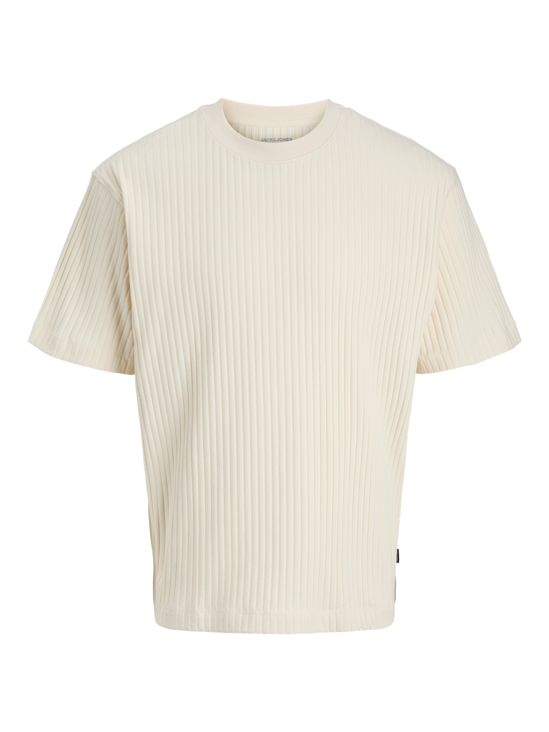  تيشيرت رجالي قطن نص كم لون Antique White من جاك آند جونز – إطلالة أمامية