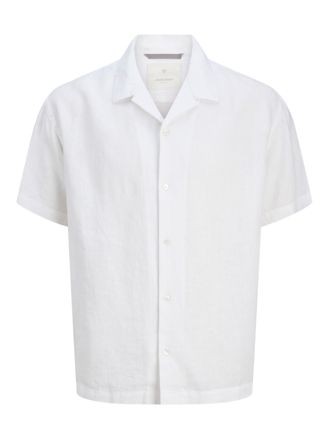 قميص بولو رجالي محيك بلون أبيض ناصع