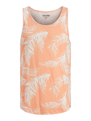 تفاصيل النقشة المطبوعة على تانك توب رجالي برتقالي JORBREEZY Coral Pink.