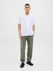 بنطلون رجالي صيفي جوجر بلون أخضر زيتوني