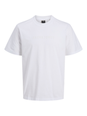 تيشيرت رجالي أبيض مطبوع – خامة قطن 100%