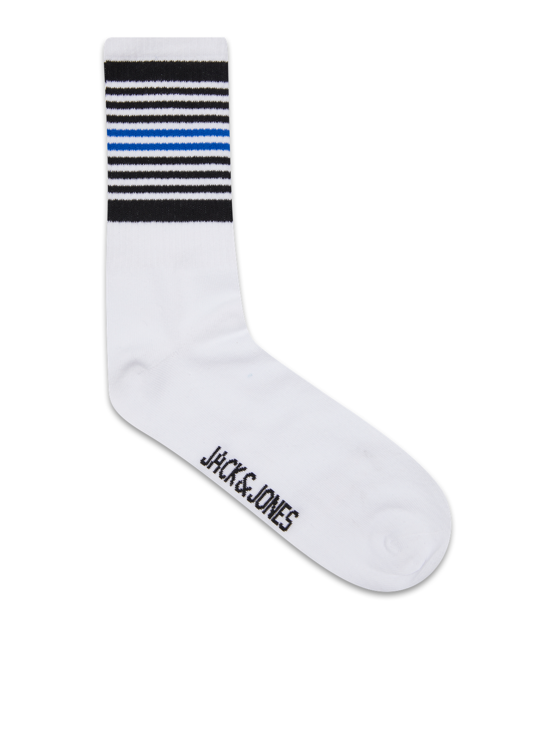 مجموعة جوارب رجالي رياضية بيضاء بخطوط ملونة من جاك آند جونز