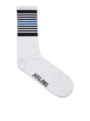 مجموعة جوارب رجالي رياضية بيضاء بخطوط ملونة من جاك آند جونز