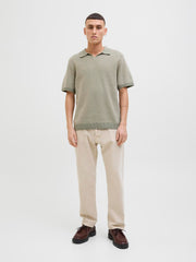 تيشيرت رجالي صيفي قطن 100% بياقة سبليت – مظهر أنيق ومريح