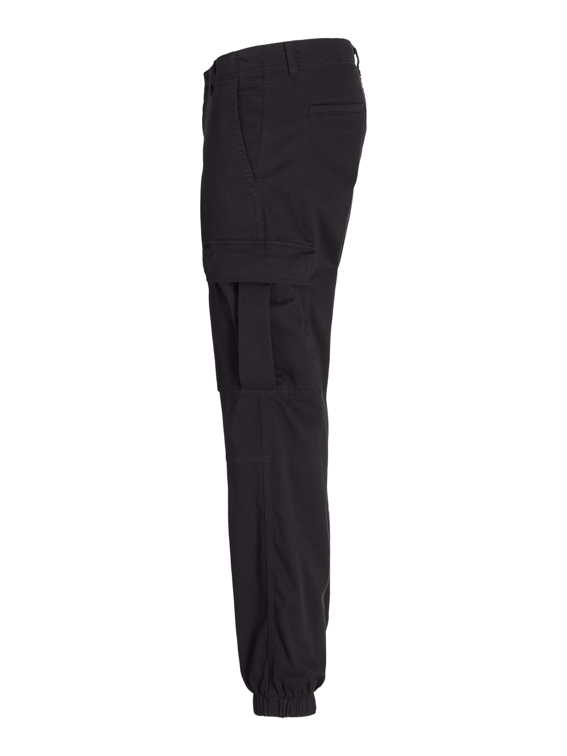 بنطلون كارجو رجالي أسود – منظر جانبي