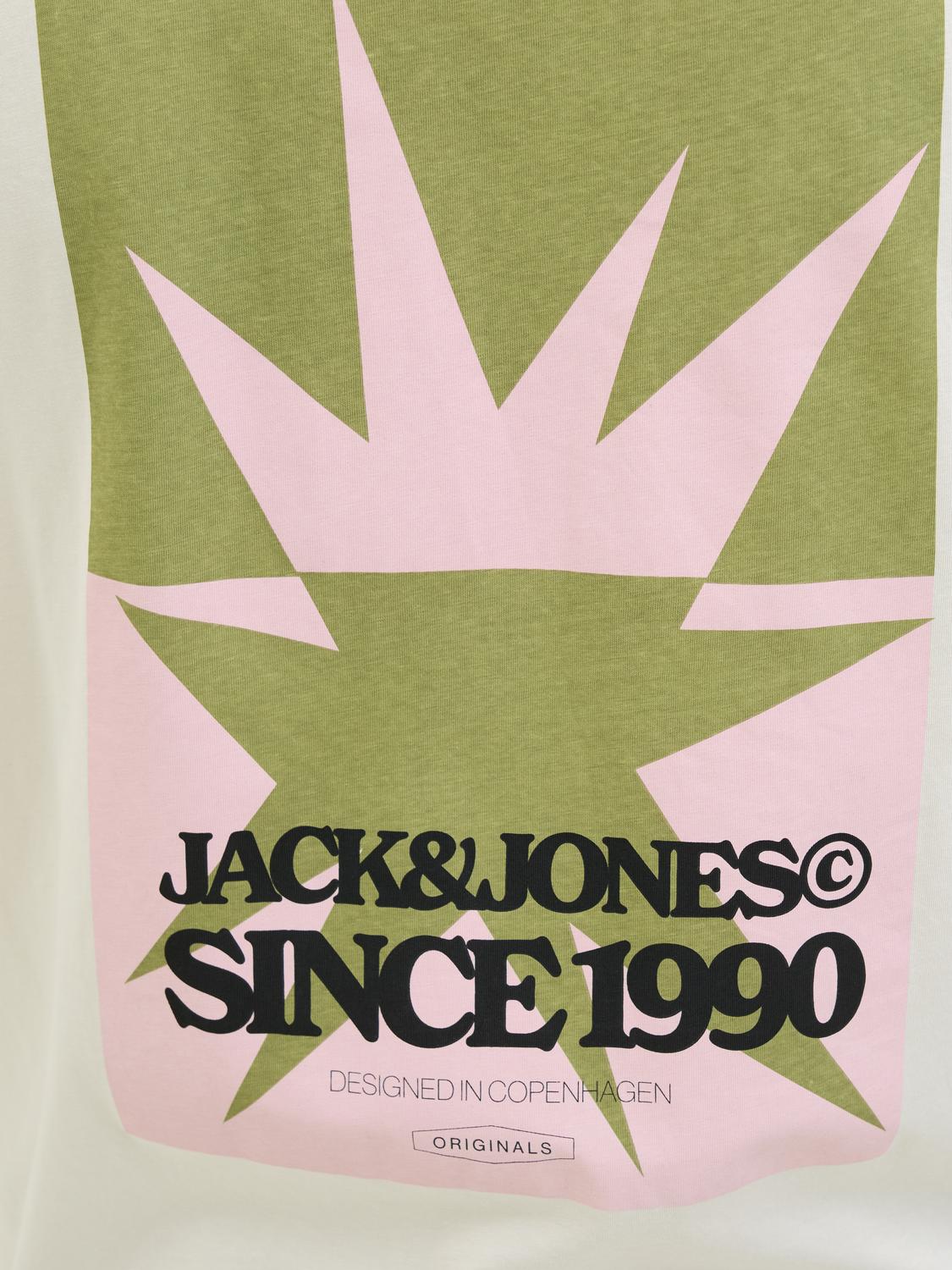 طباعة خلفية على تيشيرت رجالي أوف وايت