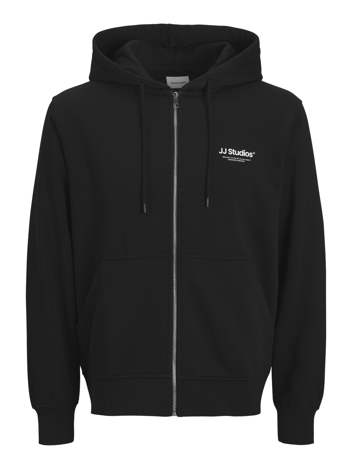  سويت كاردجان رجالي بسحاب طويل بلون أسود من جاك آند جونز – صورة المنتج المسطح