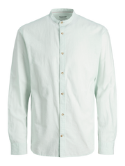 قميص رجالي مقلم سادة لون فاتح