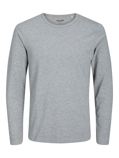 JJEBASIC T-Shirt - LIGHT GREY MELANGE